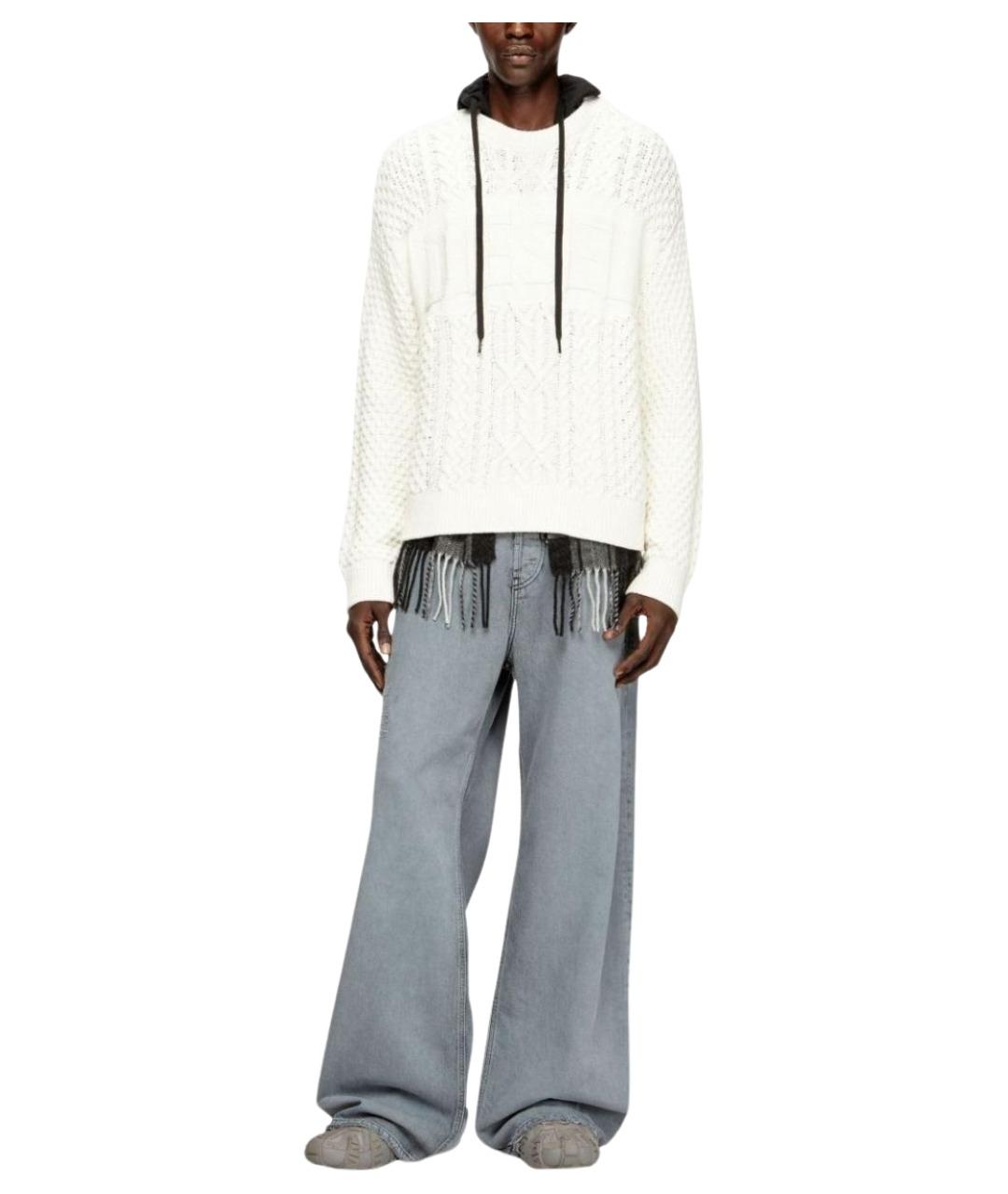 DIESEL Белый джемпер / свитер, фото 5