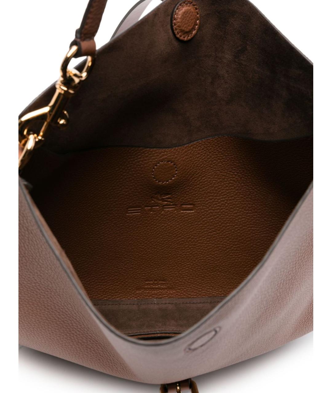 ETRO Коричневая кожаная сумка тоут, фото 4