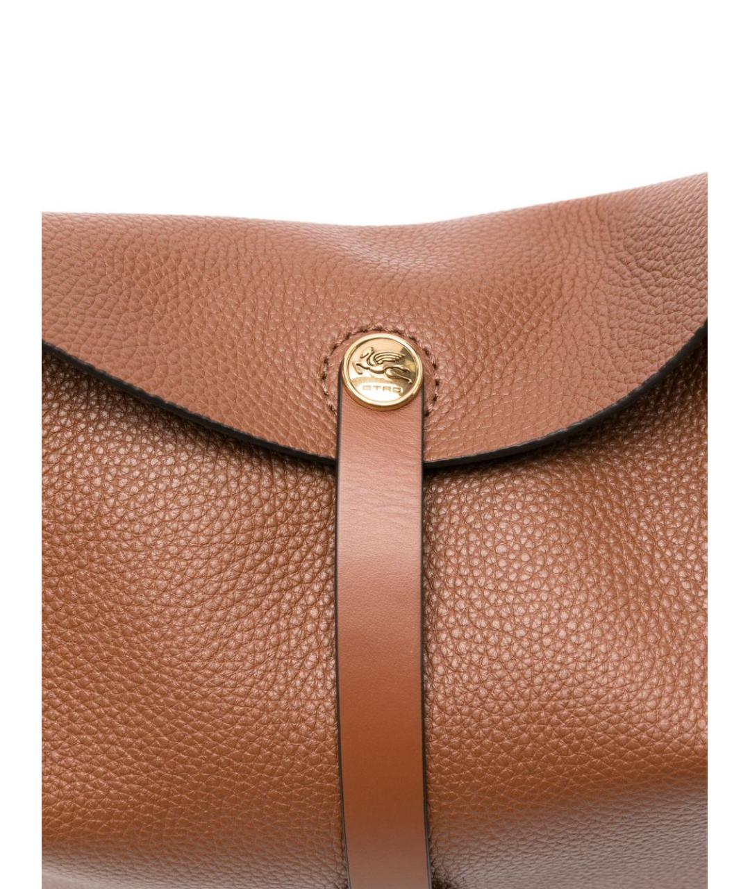 ETRO Коричневая кожаная сумка тоут, фото 2