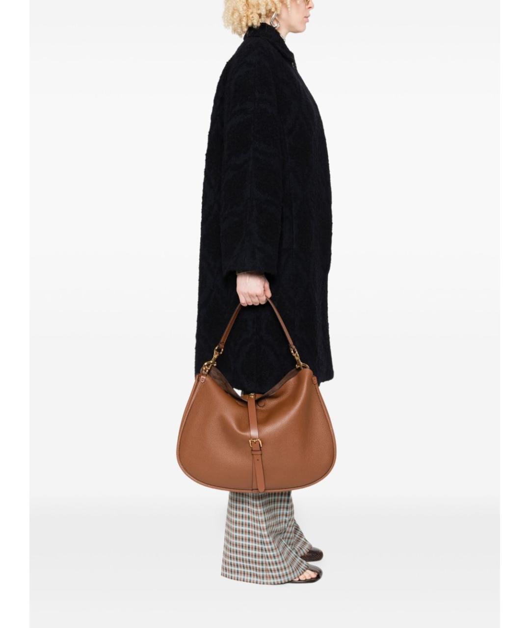 ETRO Коричневая кожаная сумка тоут, фото 5