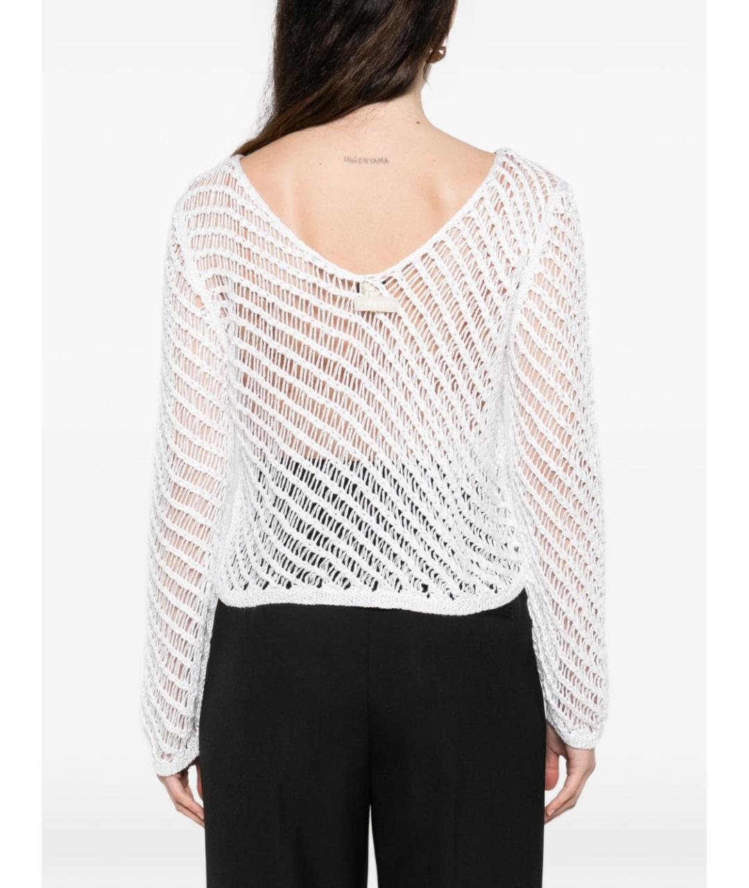 PINKO Белый полиэстеровый джемпер / свитер, фото 2