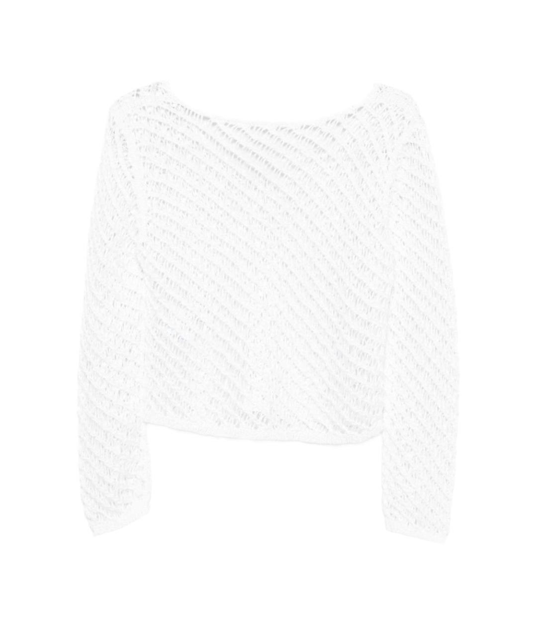 PINKO Белый полиэстеровый джемпер / свитер, фото 5