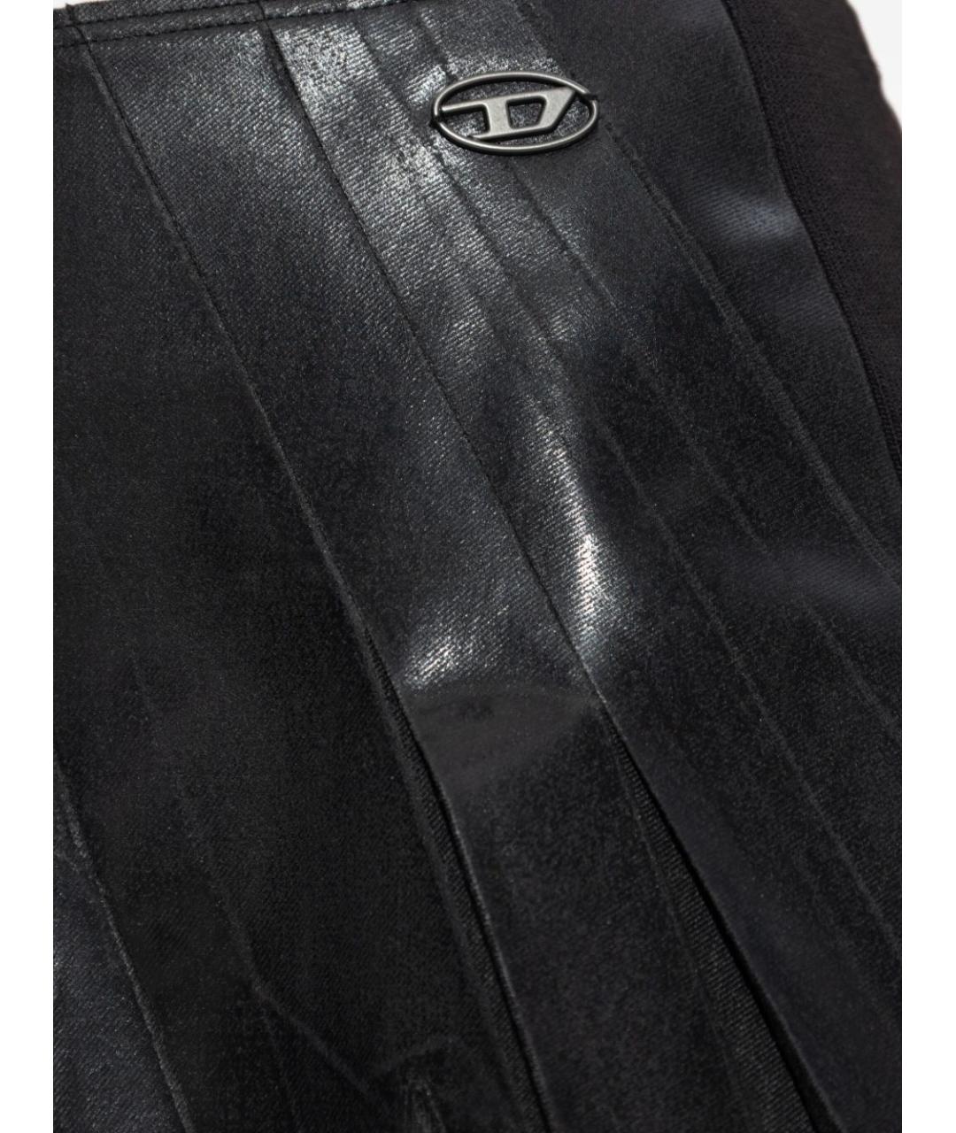 DIESEL Черная полиэстеровая юбка миди, фото 3