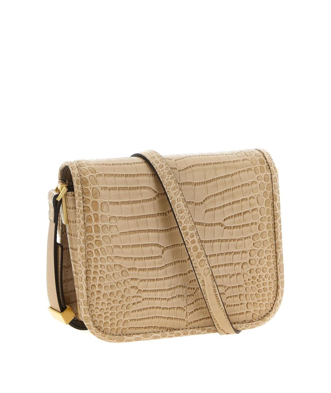 PINKO Бежевая кожаная сумка через плечо, фото 3