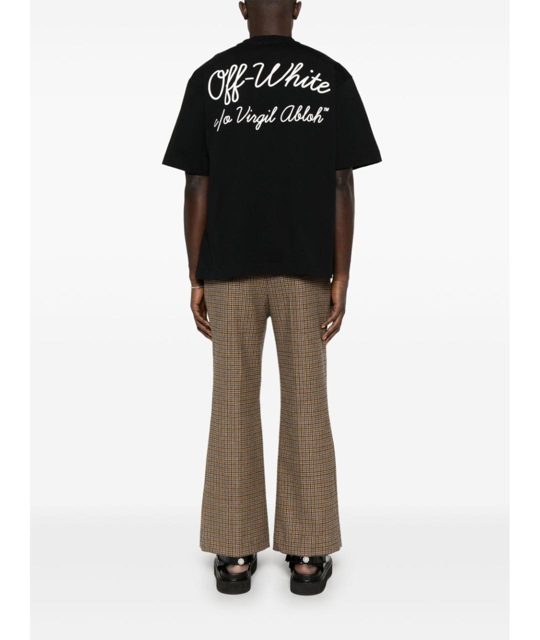 OFF-WHITE Черная хлопковая футболка, фото 2