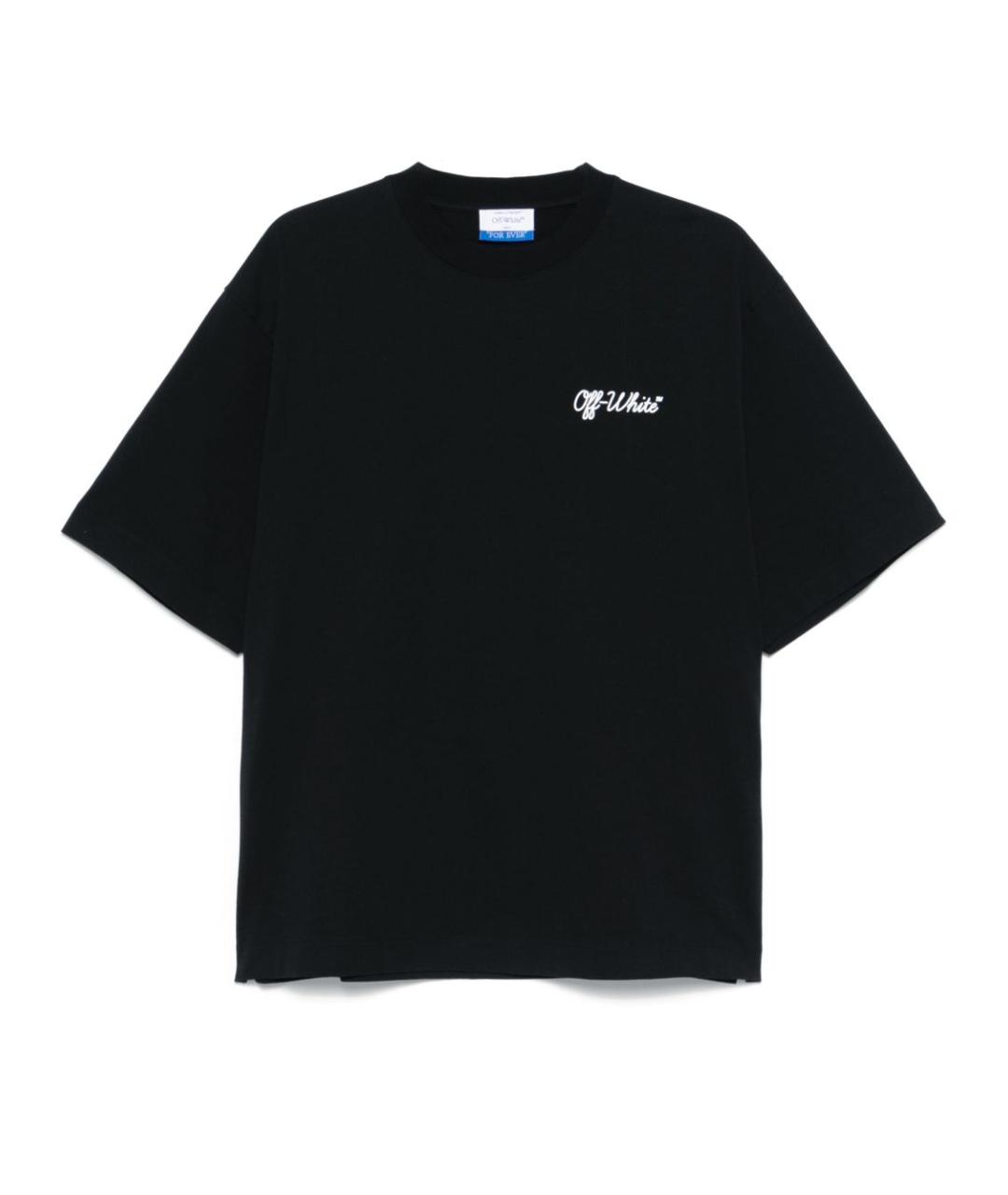 OFF-WHITE Черная хлопковая футболка, фото 1