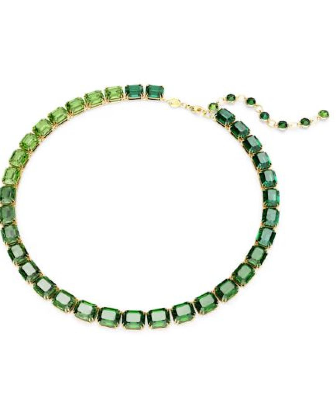 SWAROVSKI Зеленое металлическое колье, фото 2