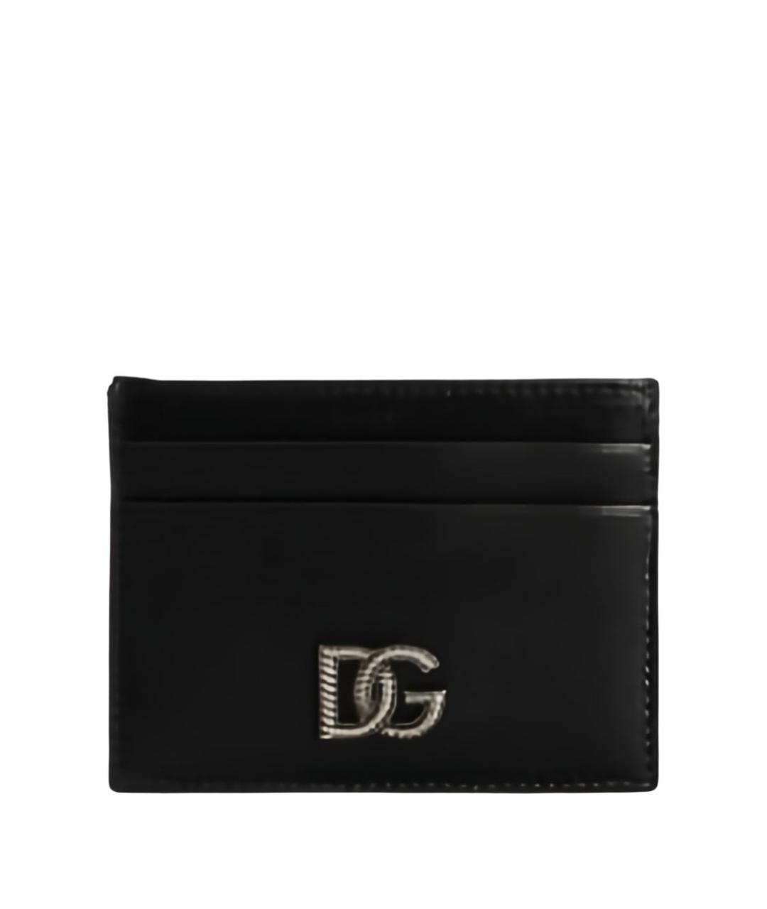 DOLCE&GABBANA Черный кожаный кардхолдер, фото 4