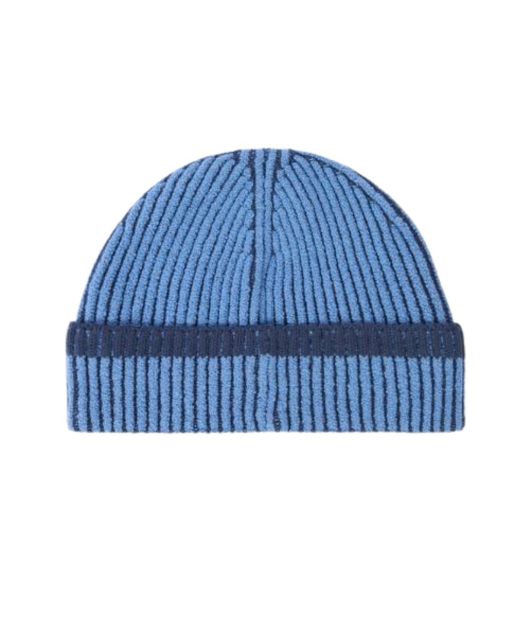 STONE ISLAND Синяя шерстяная шапка, фото 2