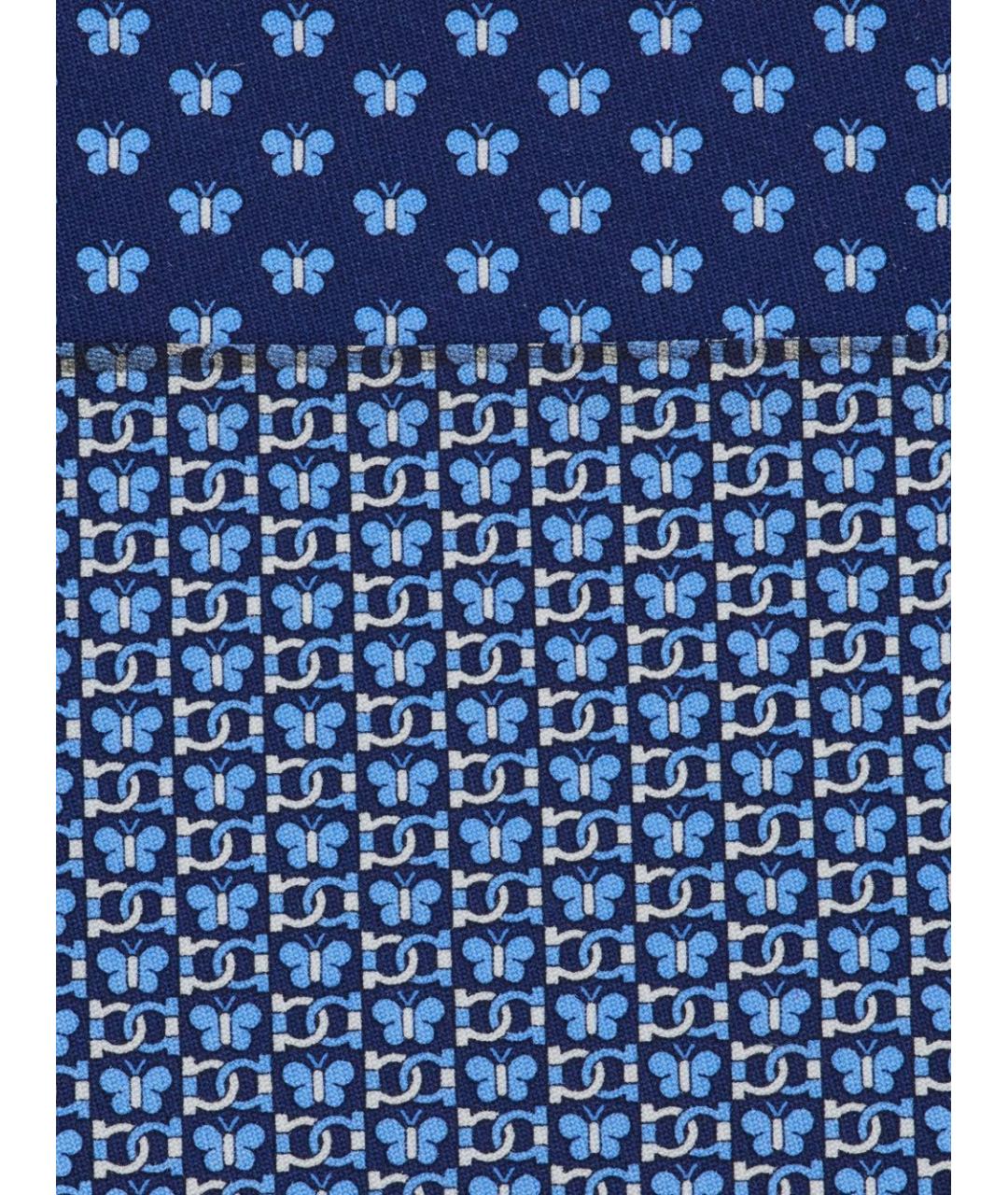 FERRAGAMO Синий шелковый галстук, фото 4