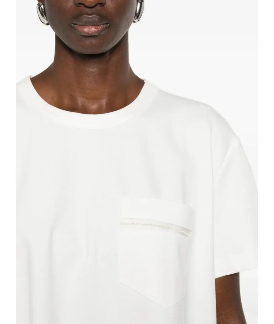 FABIANA FILIPPI Белая хлопковая футболка, фото 2