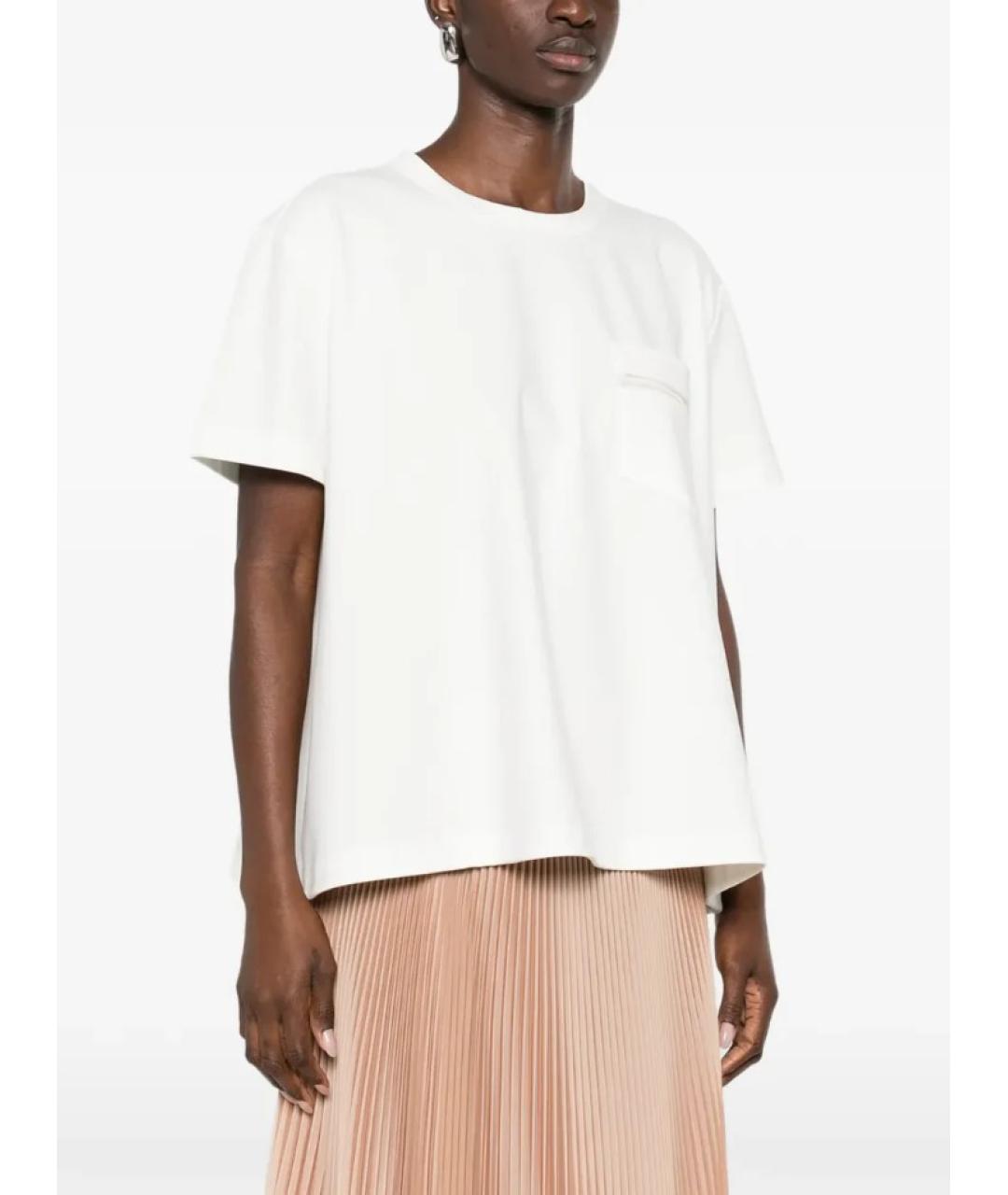 FABIANA FILIPPI Белая хлопковая футболка, фото 5