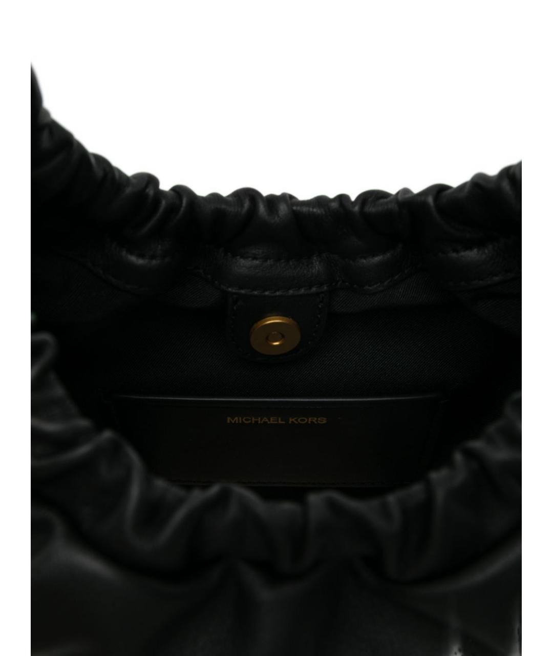 MICHAEL KORS Черная кожаная сумка тоут, фото 4