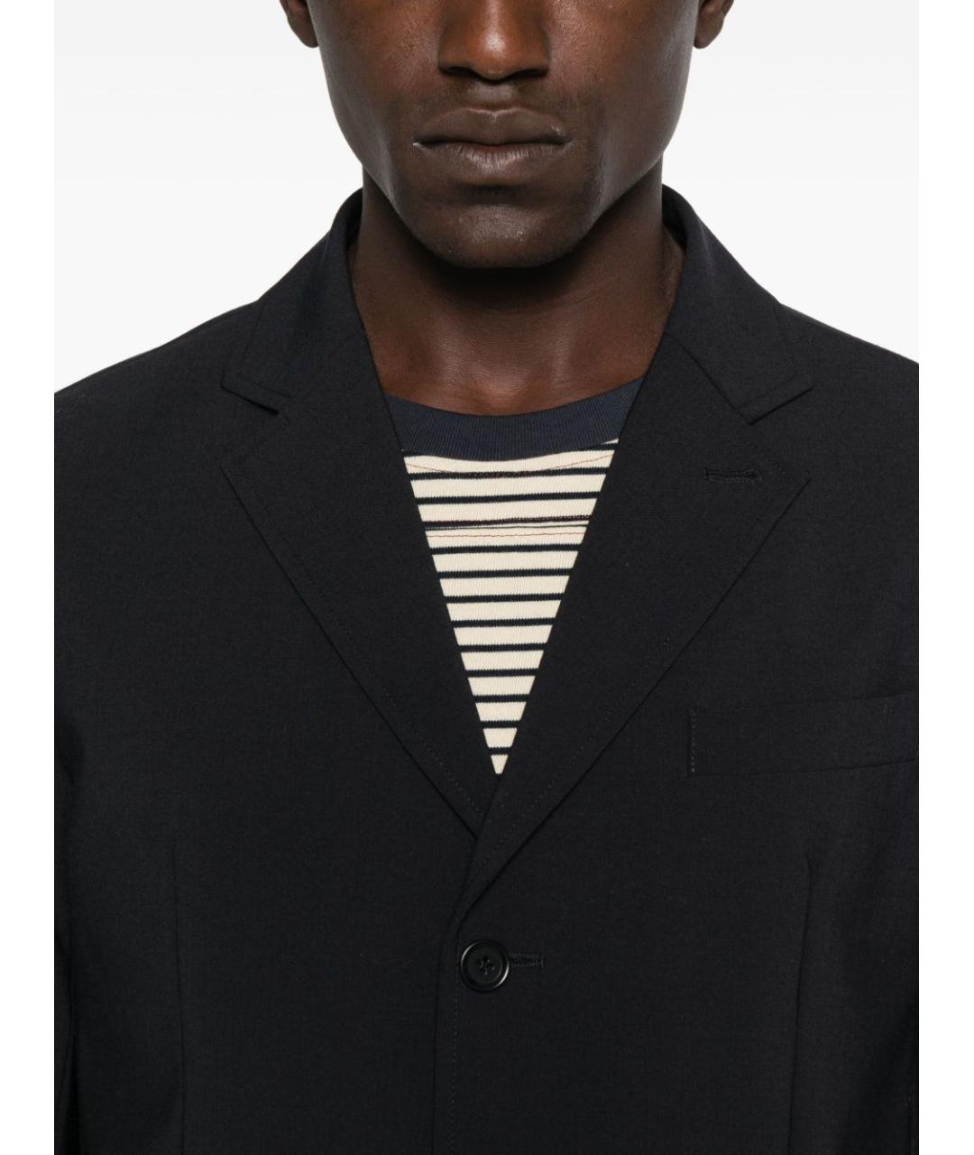 ASPESI Темно-синий полиэстеровый пиджак, фото 2