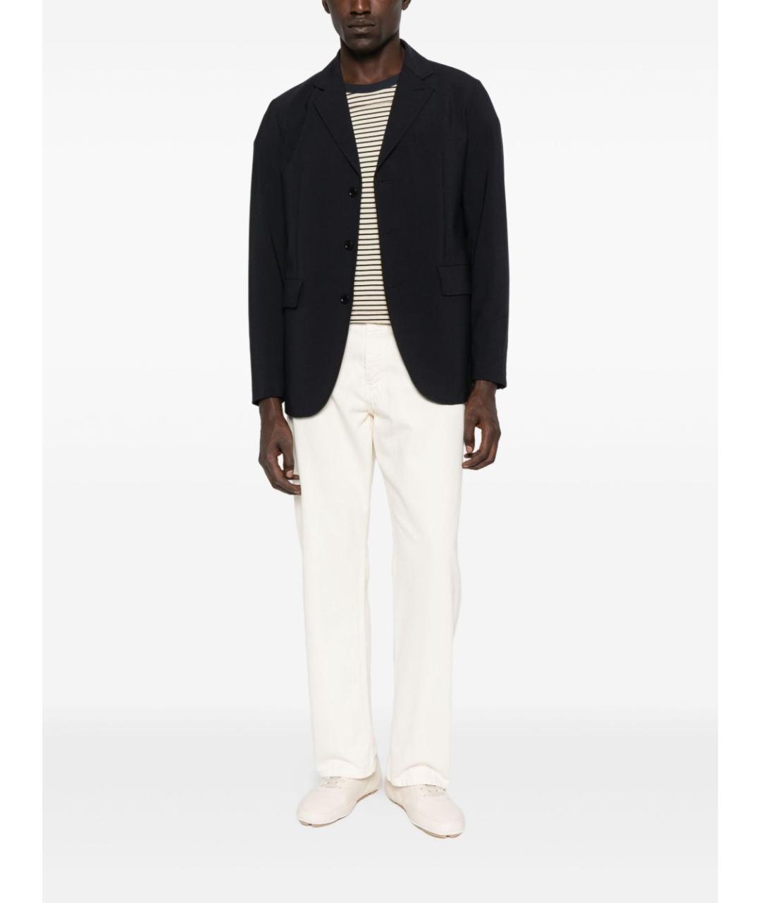 ASPESI Темно-синий полиэстеровый пиджак, фото 4
