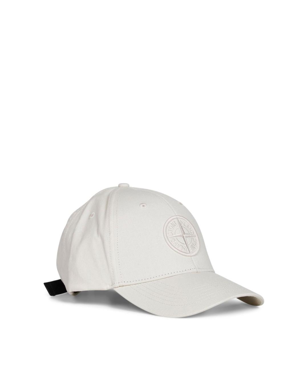 STONE ISLAND Белая хлопковая кепка/бейсболка, фото 3