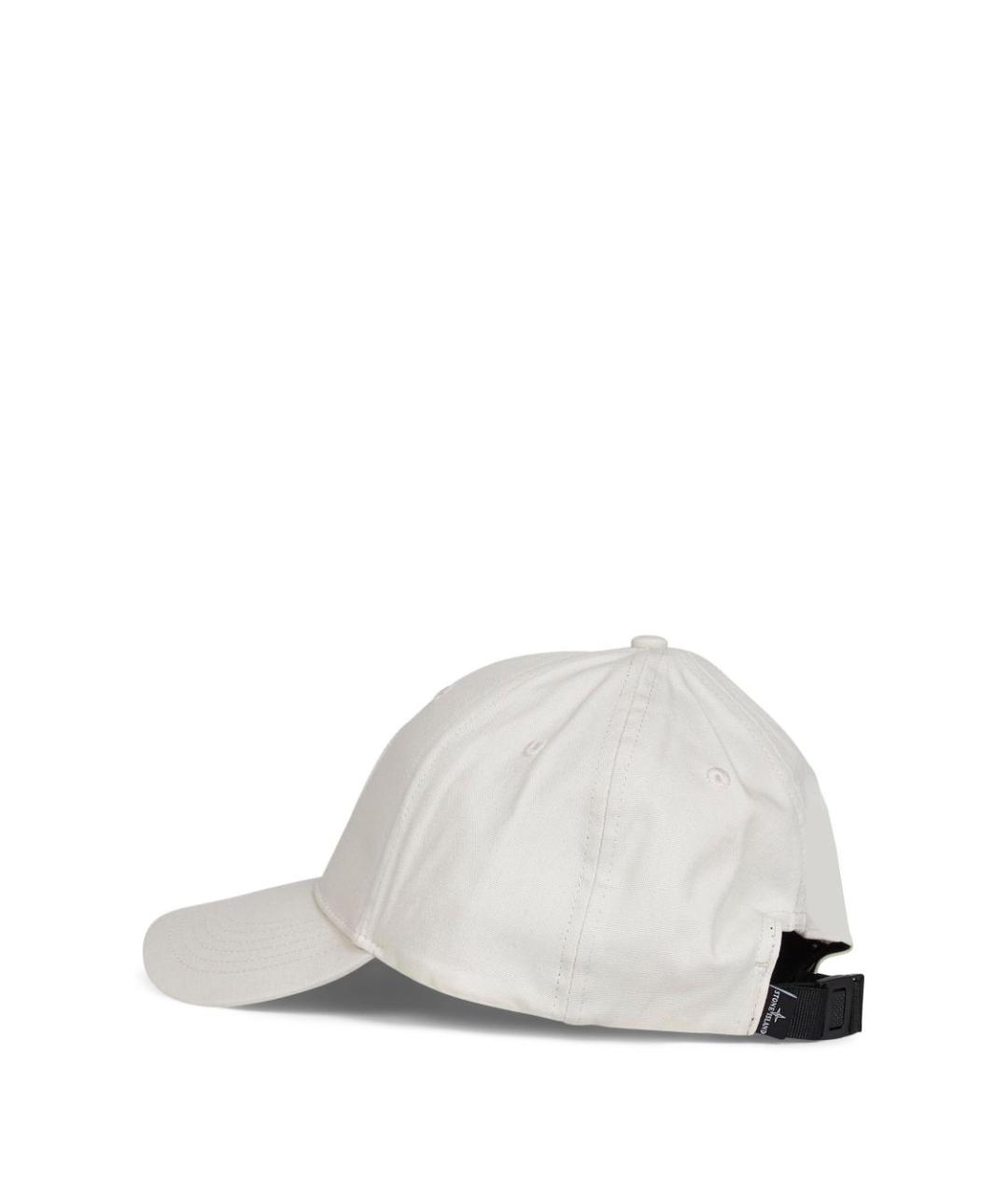 STONE ISLAND Белая хлопковая кепка/бейсболка, фото 2