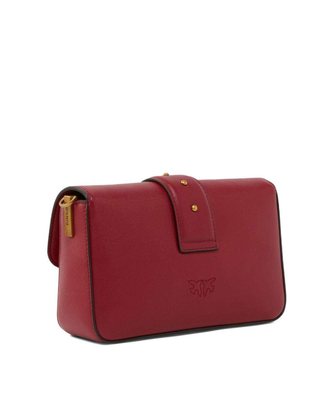 PINKO Красная кожаная сумка через плечо, фото 3
