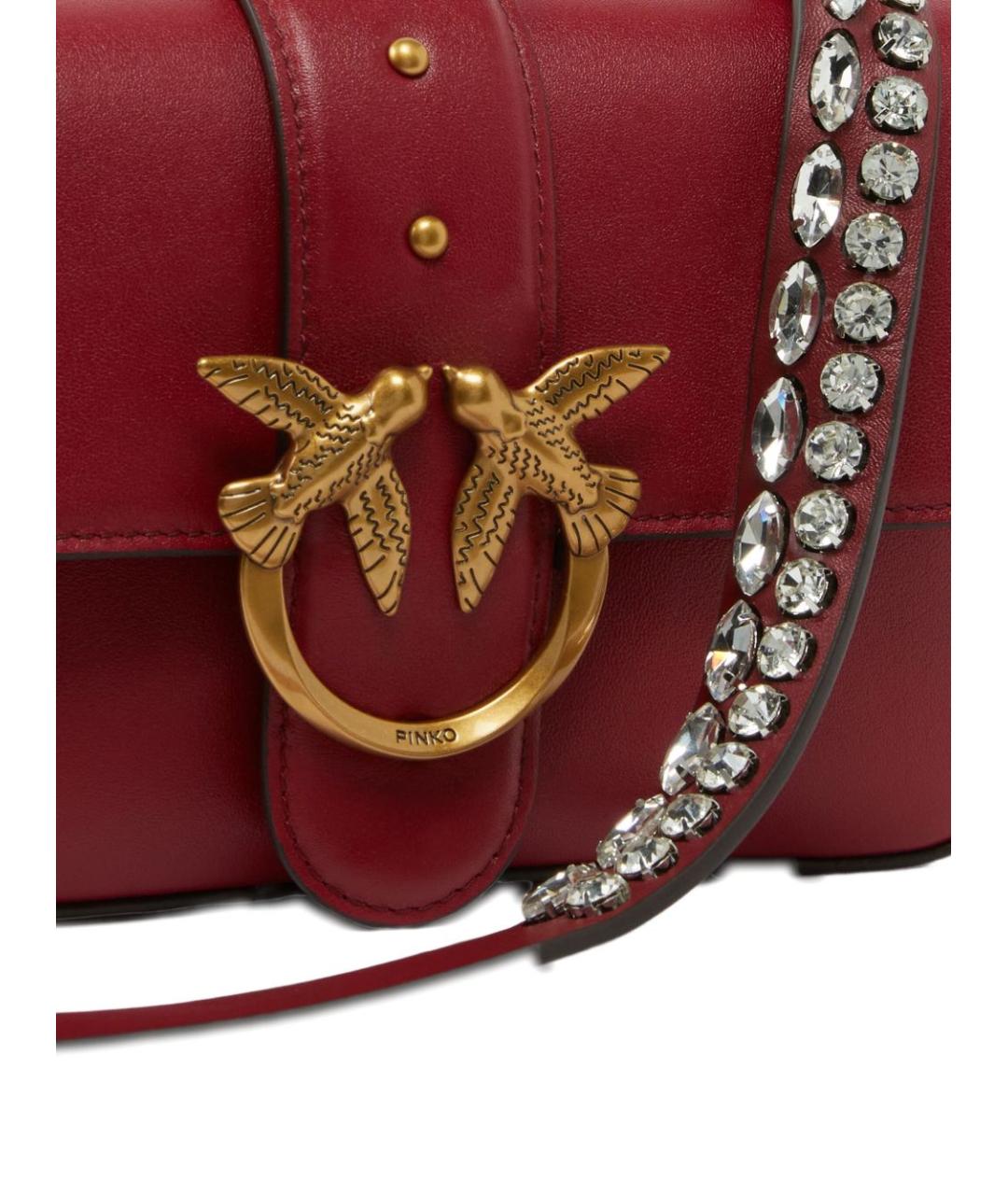 PINKO Красная кожаная сумка через плечо, фото 2