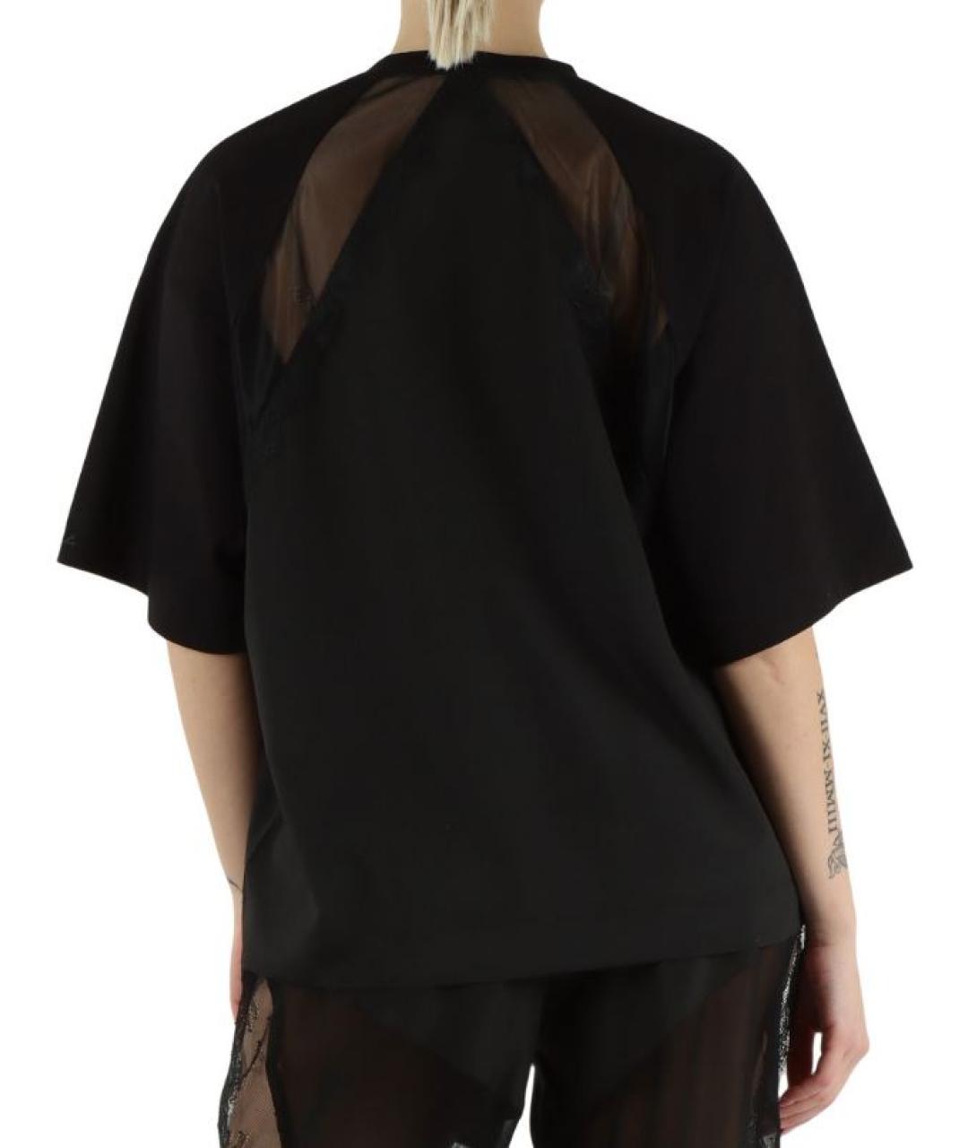 PINKO Черная хлопковая футболка, фото 3