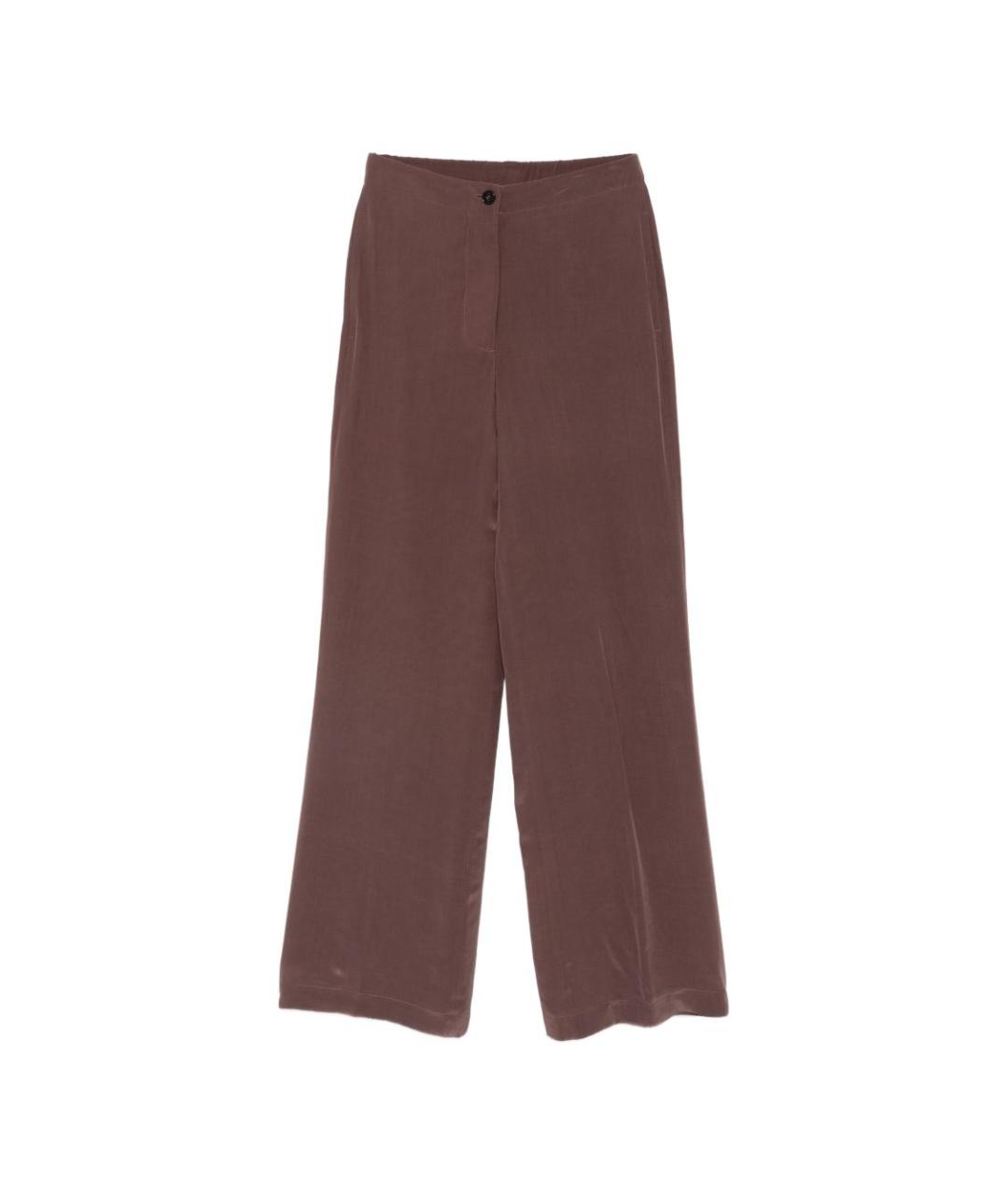 SEVENTY Коричневые вискозные прямые брюки, фото 1