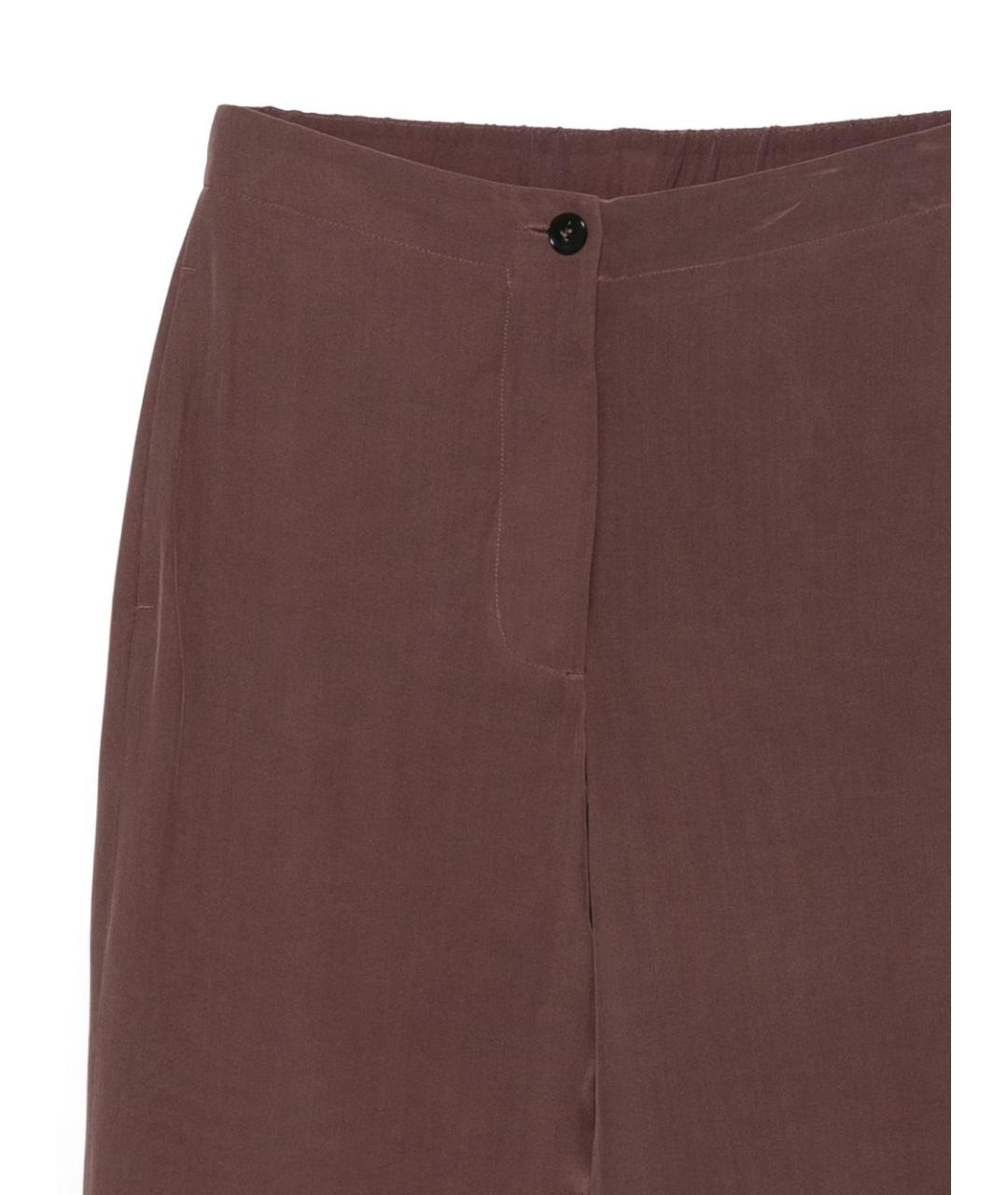 SEVENTY Коричневые вискозные прямые брюки, фото 3