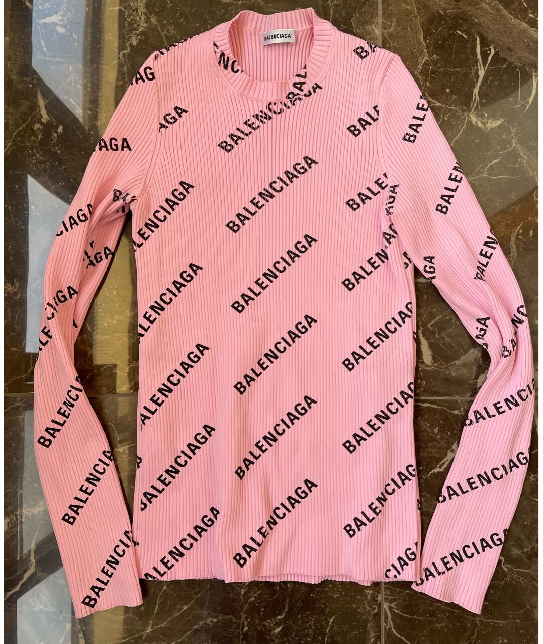 BALENCIAGA Розовый хлопковый джемпер / свитер, фото 5