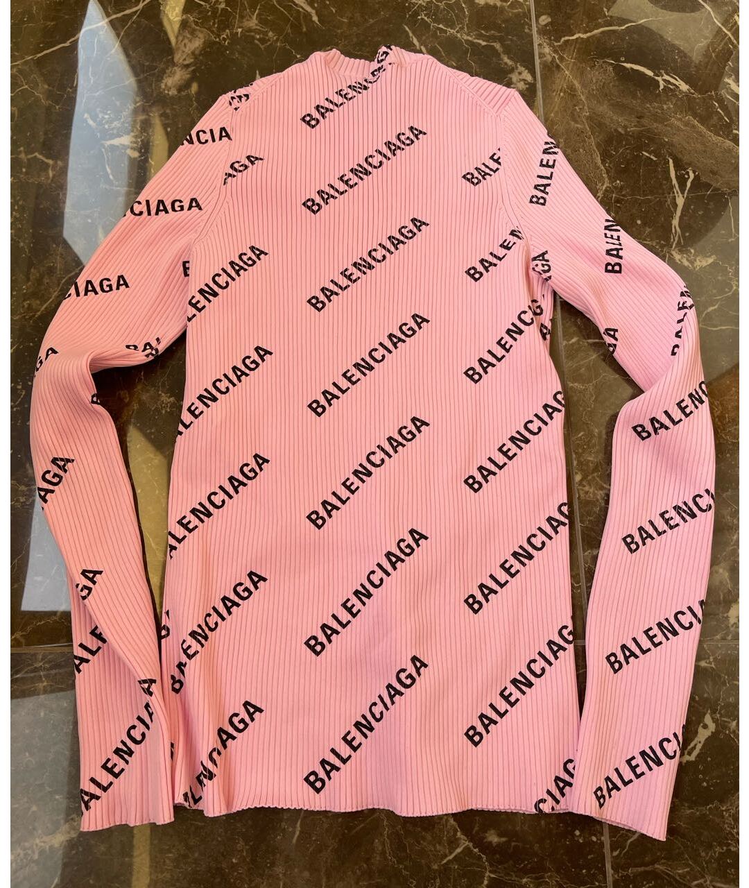 BALENCIAGA Розовый хлопковый джемпер / свитер, фото 2