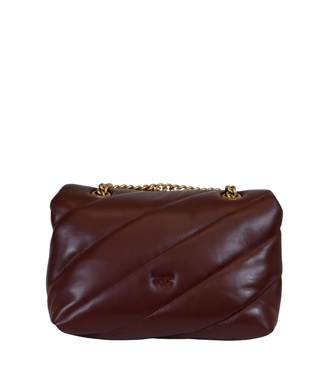 PINKO Фиолетовая кожаная сумка через плечо, фото 4