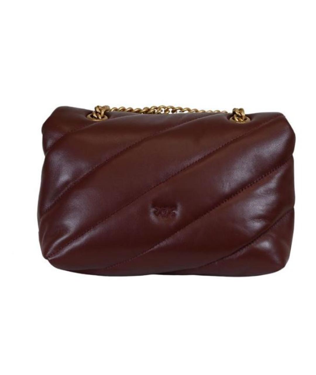 PINKO Фиолетовая кожаная сумка через плечо, фото 2