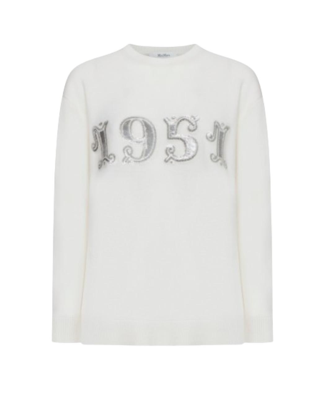 MAX MARA Белый шерстяной джемпер / свитер, фото 3