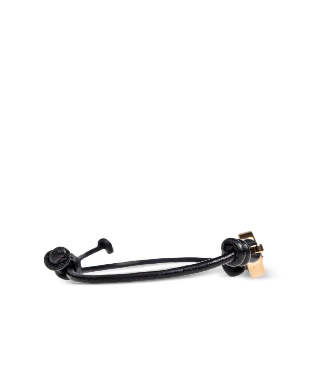 VERSACE Черный кожаный браслет, фото 2