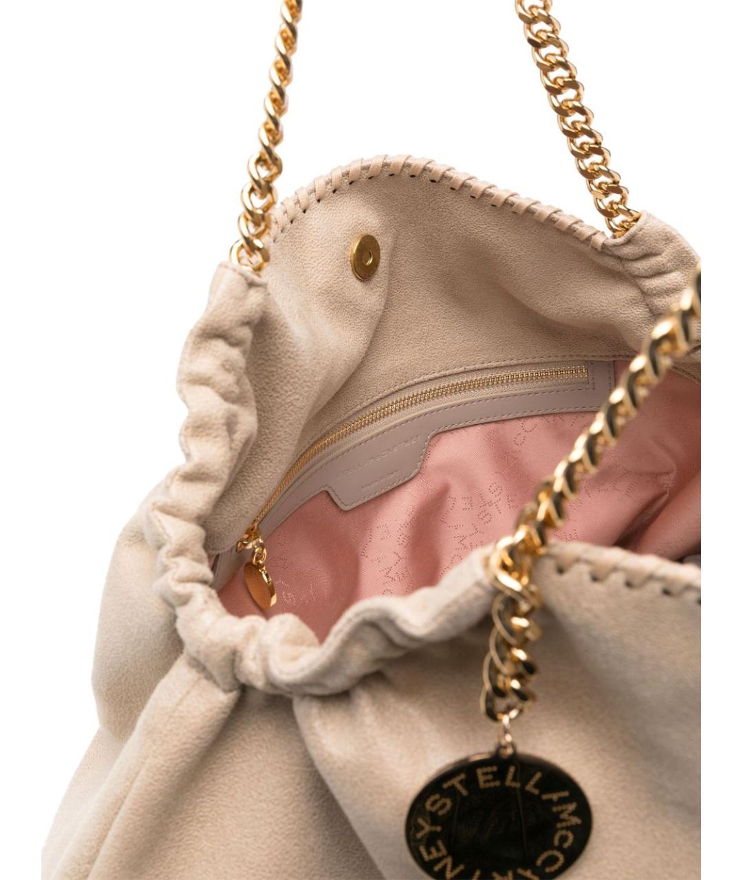 STELLA MCCARTNEY Бежевая сумка тоут из искусственной кожи, фото 5