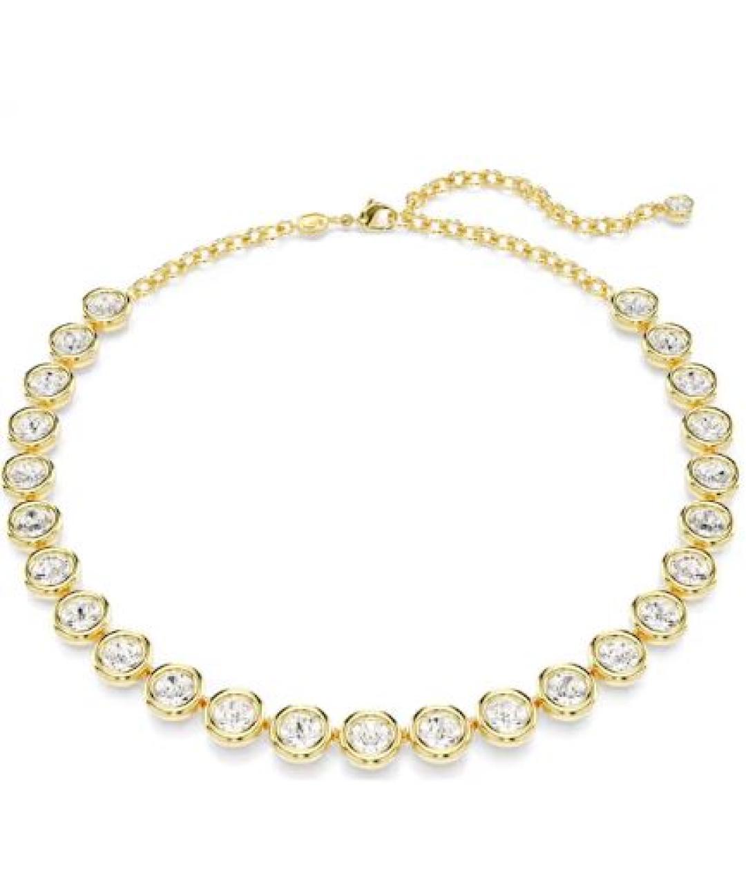 SWAROVSKI Золотое металлическое колье, фото 1