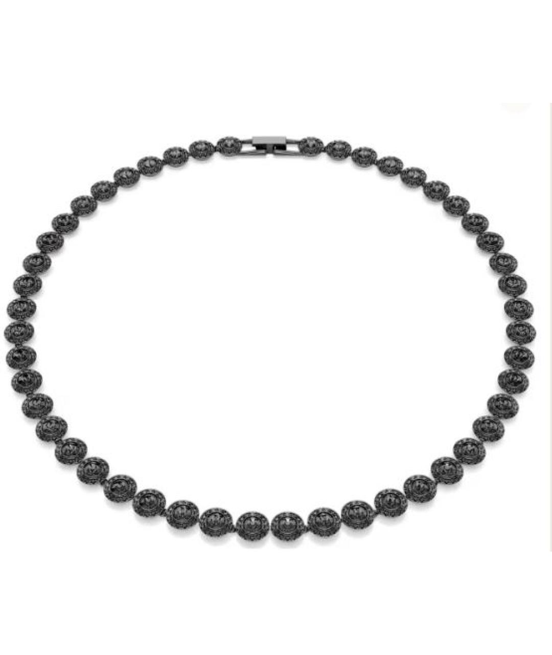 SWAROVSKI Черное металлическое колье, фото 1