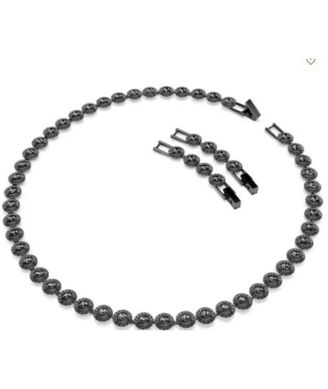 SWAROVSKI Черное металлическое колье, фото 2