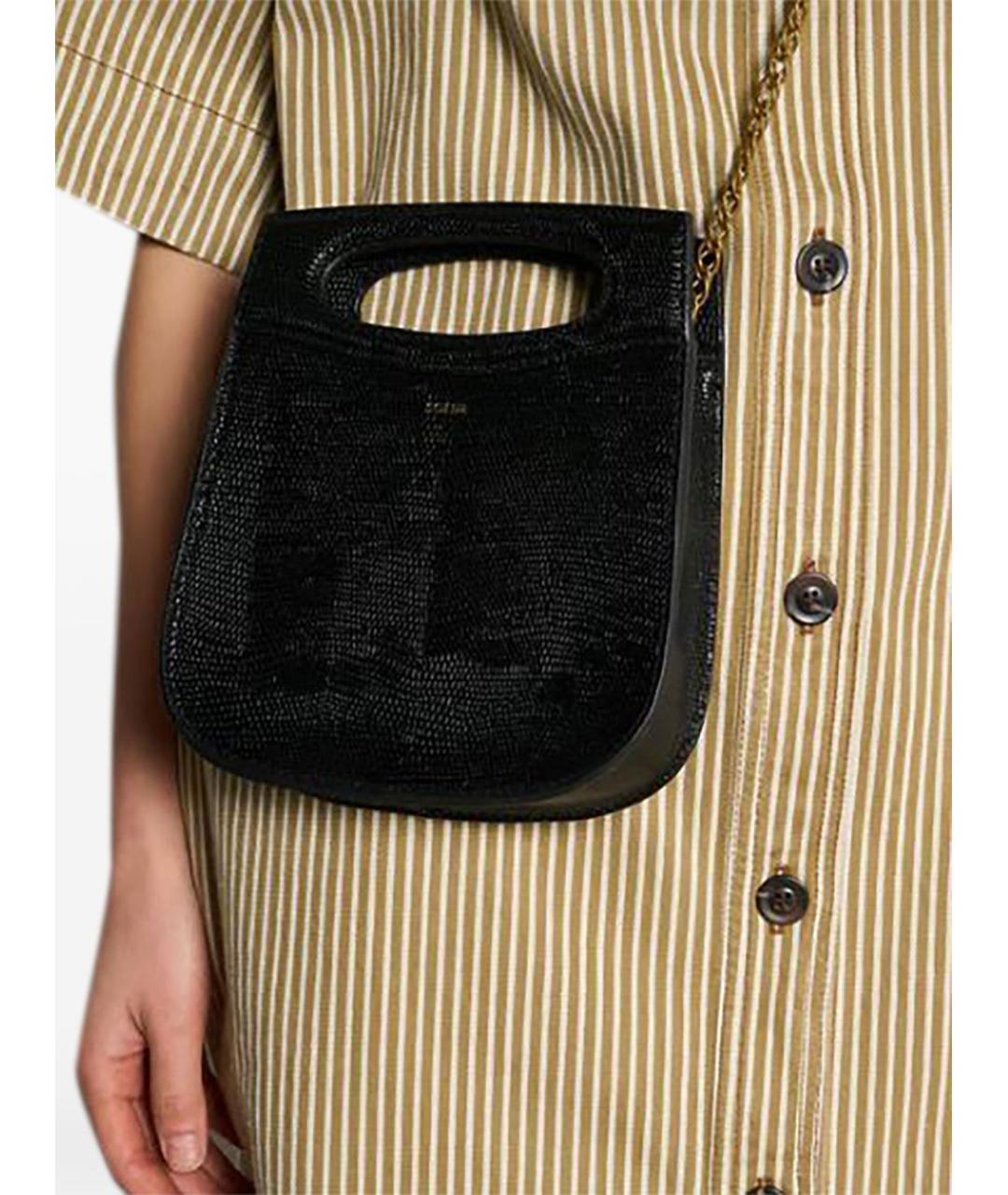 SOEUR Черная сумка с короткими ручками, фото 4