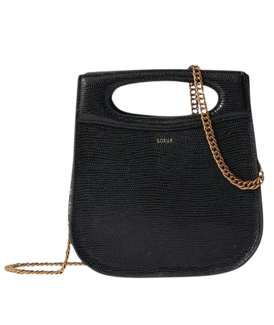 SOEUR Черная сумка с короткими ручками, фото 1