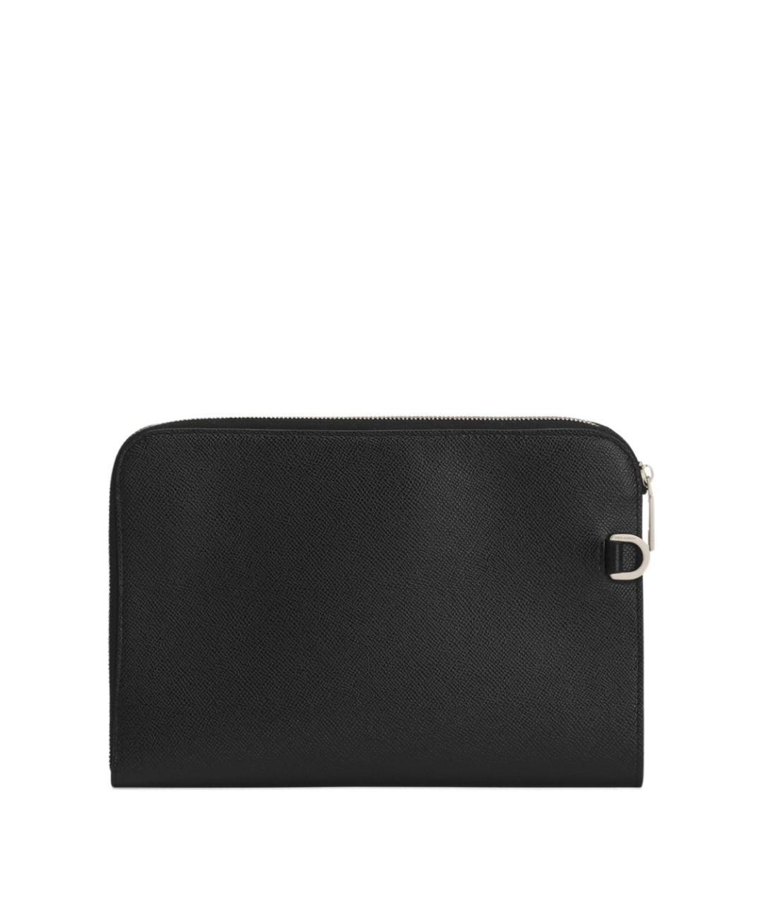 DOLCE&GABBANA Черная кожаная барсетка, фото 2