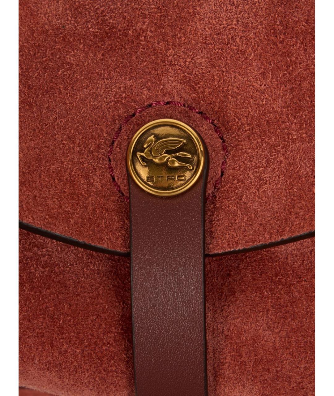 ETRO Красная замшевая сумка через плечо, фото 4