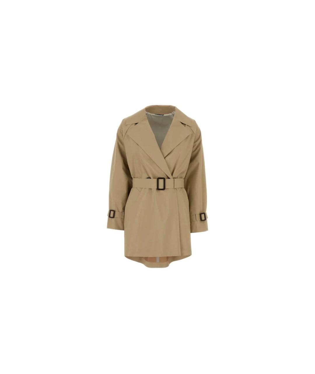 WEEKEND MAX MARA Бежевый тренч/плащ, фото 3