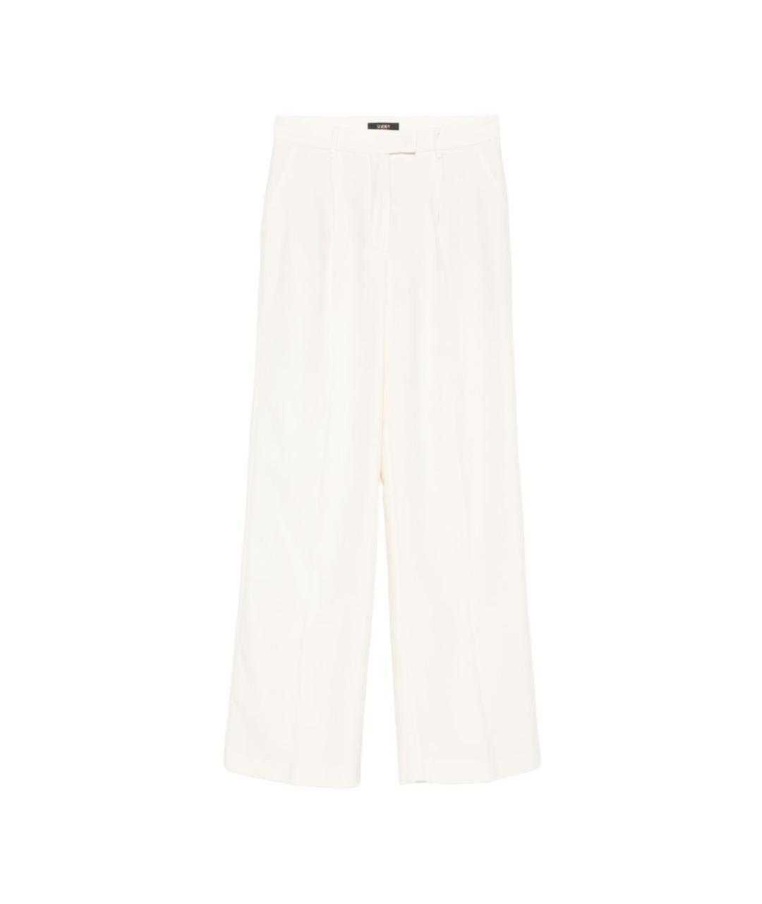 SEVENTY Бежевые вискозные прямые брюки, фото 1