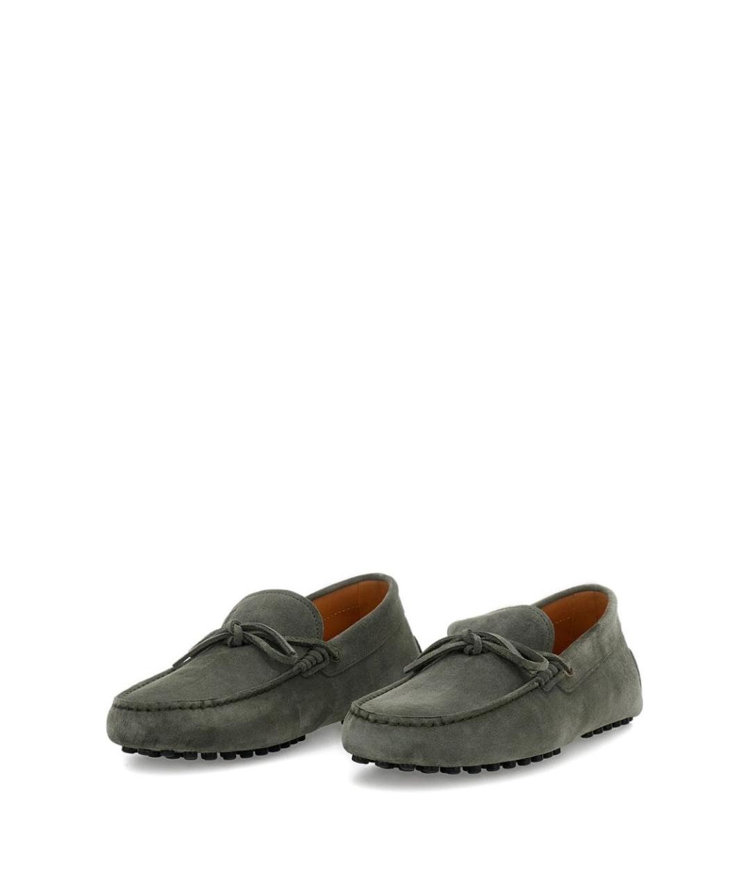 TOD'S Серые замшевые мокасины, фото 3