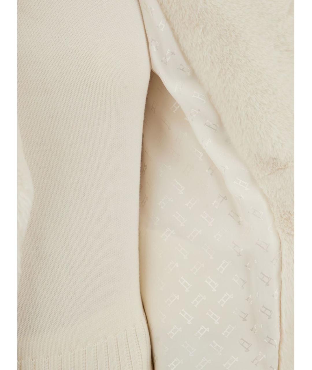 HERNO Белое полиэстеровое пальто, фото 3