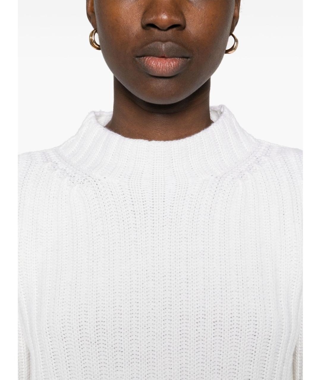 MAX MARA Белый шерстяной джемпер / свитер, фото 4