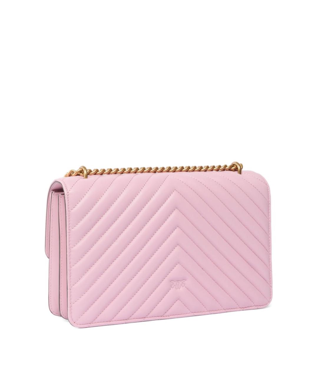 PINKO Розовая кожаная сумка через плечо, фото 4