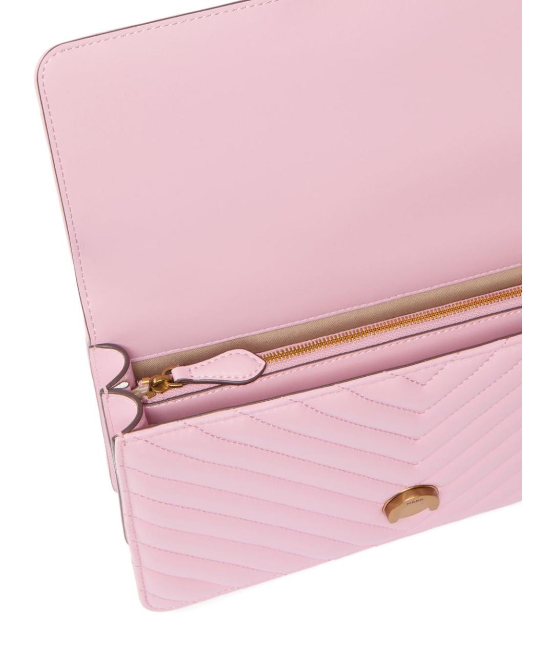 PINKO Розовая кожаная сумка через плечо, фото 3