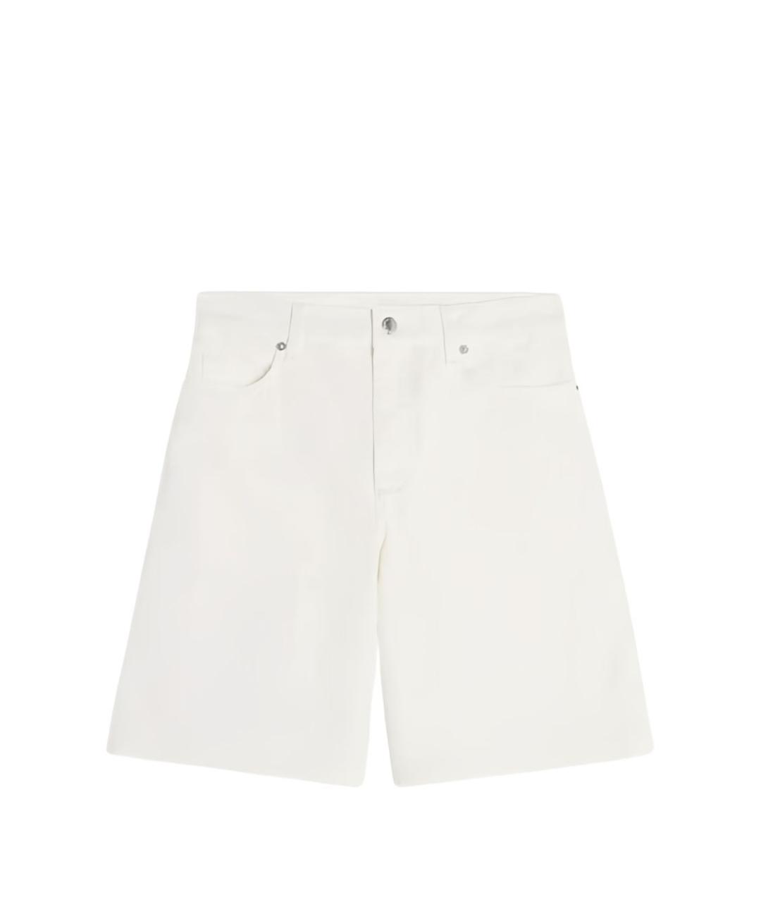 MAISON KITSUNE Белые хлопковые шорты, фото 4