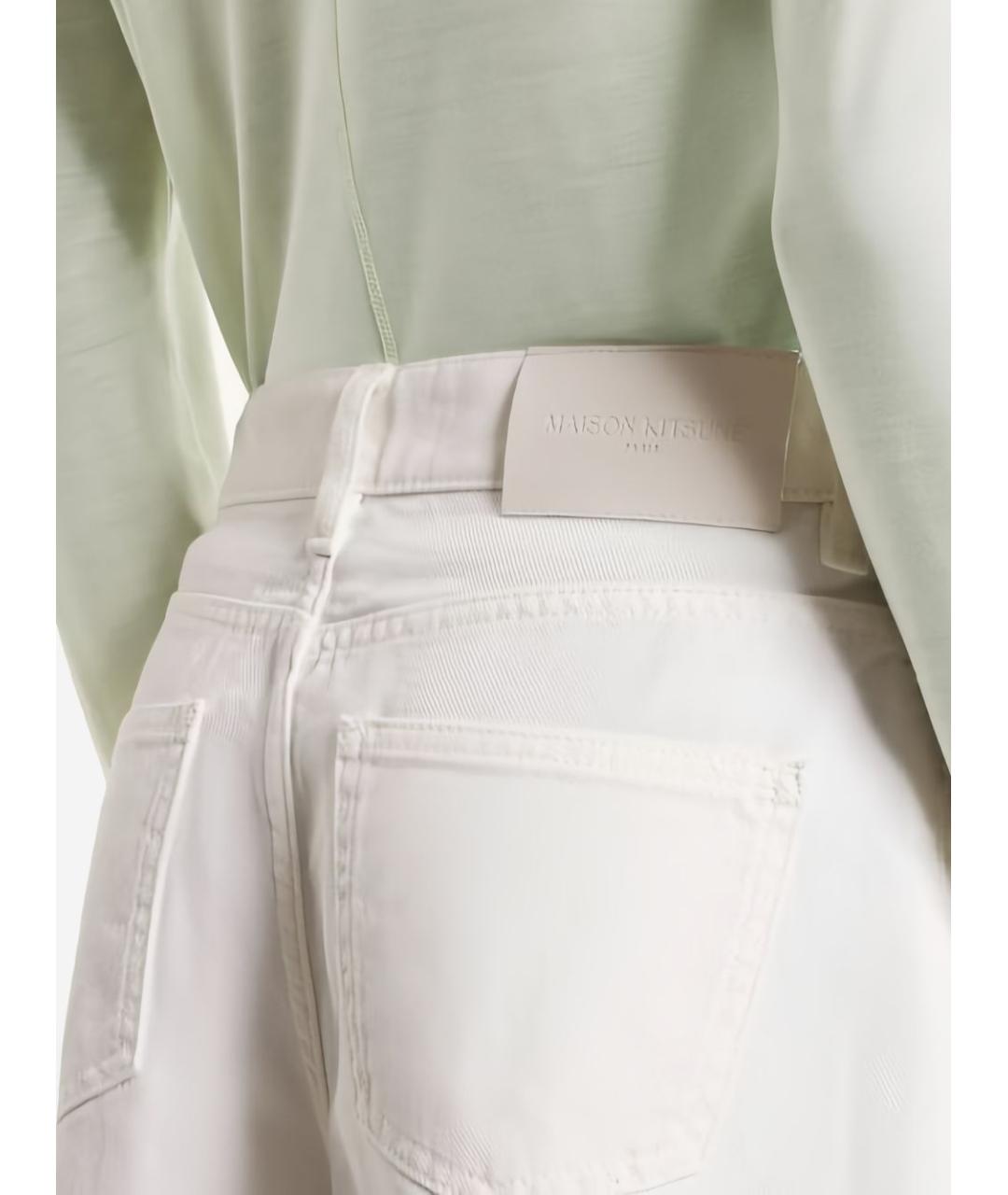 MAISON KITSUNE Белые хлопковые шорты, фото 3