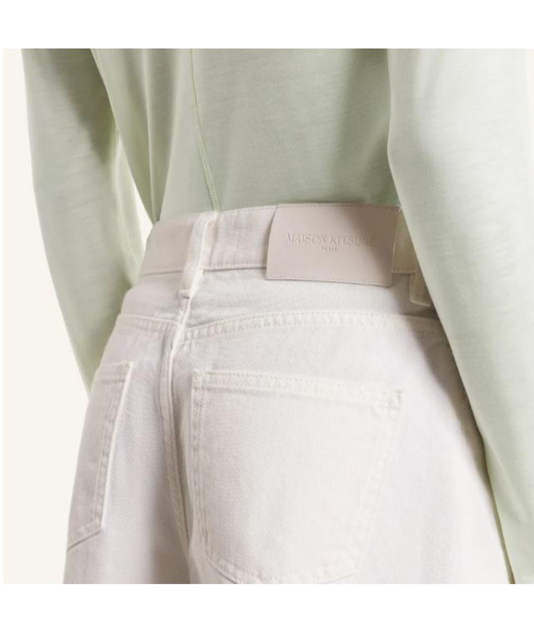 MAISON KITSUNE Белые хлопковые шорты, фото 2